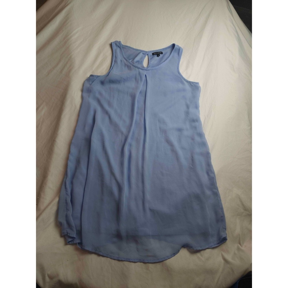 As U Wish Tank Top Womens Size XL Blue Sleeveless Scoop Neck Lightweight Casual